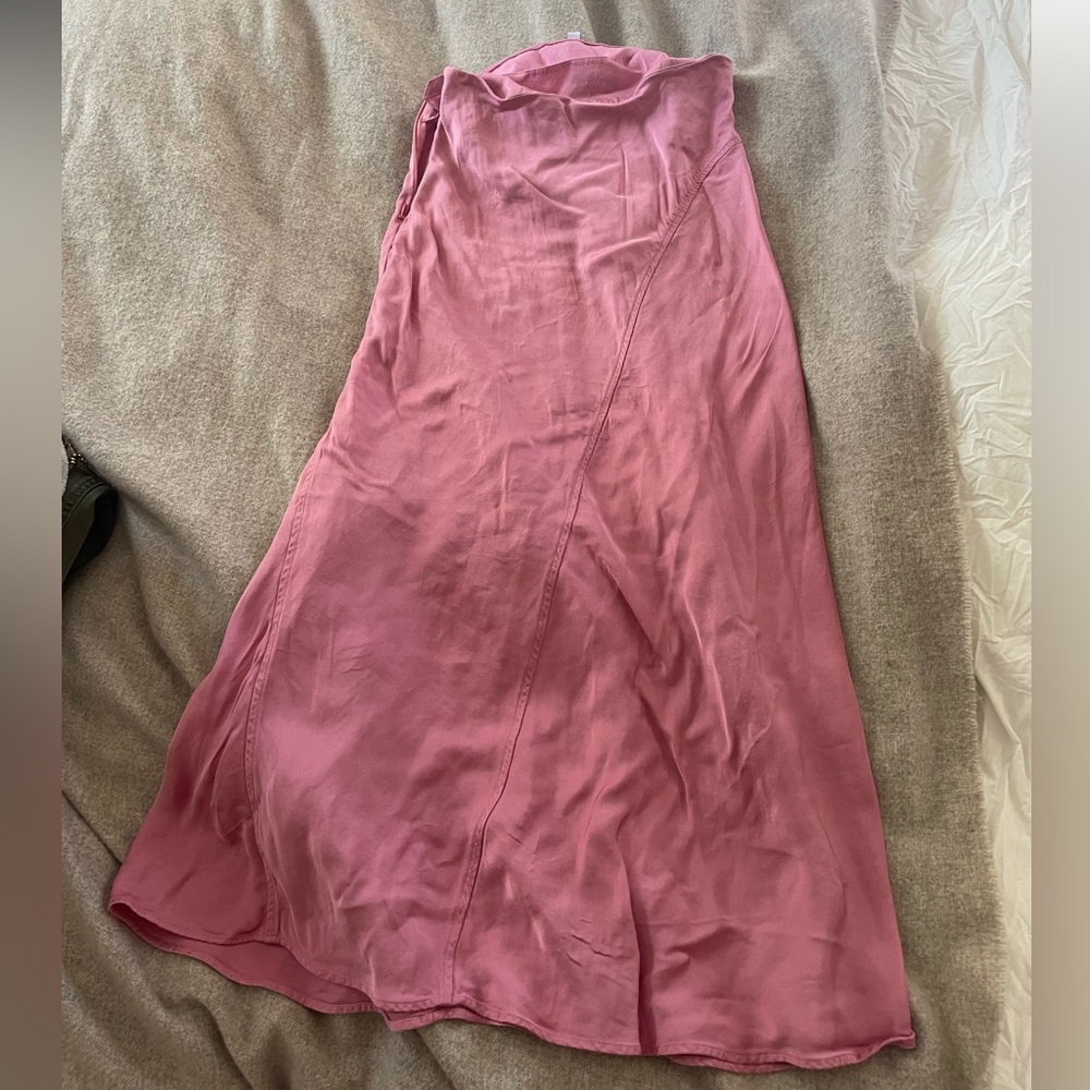 & other stories pink midi skirt size 4